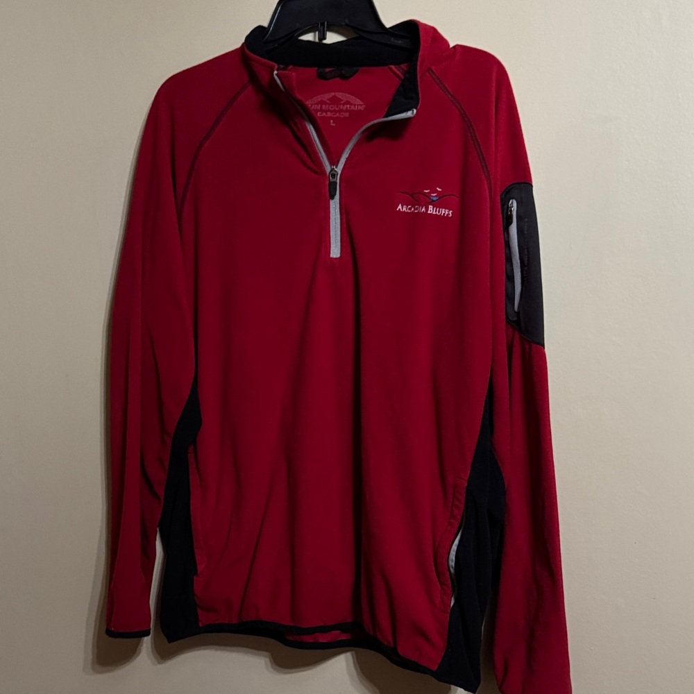 Men's Red Half-Zip Jacket by